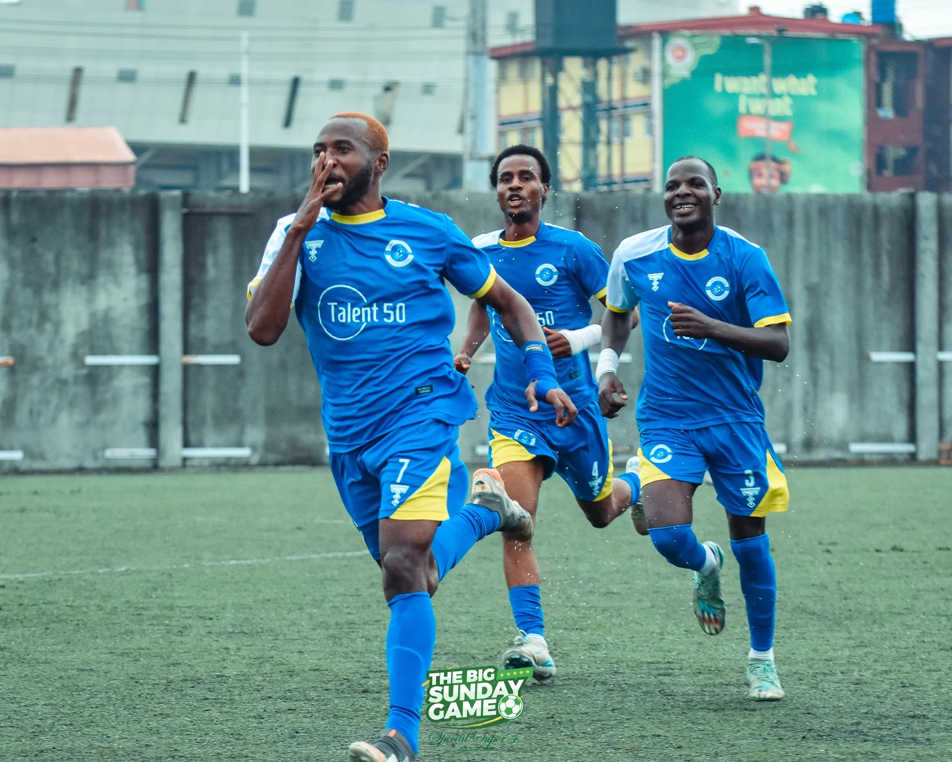 Shegx leading the celebration with teammates